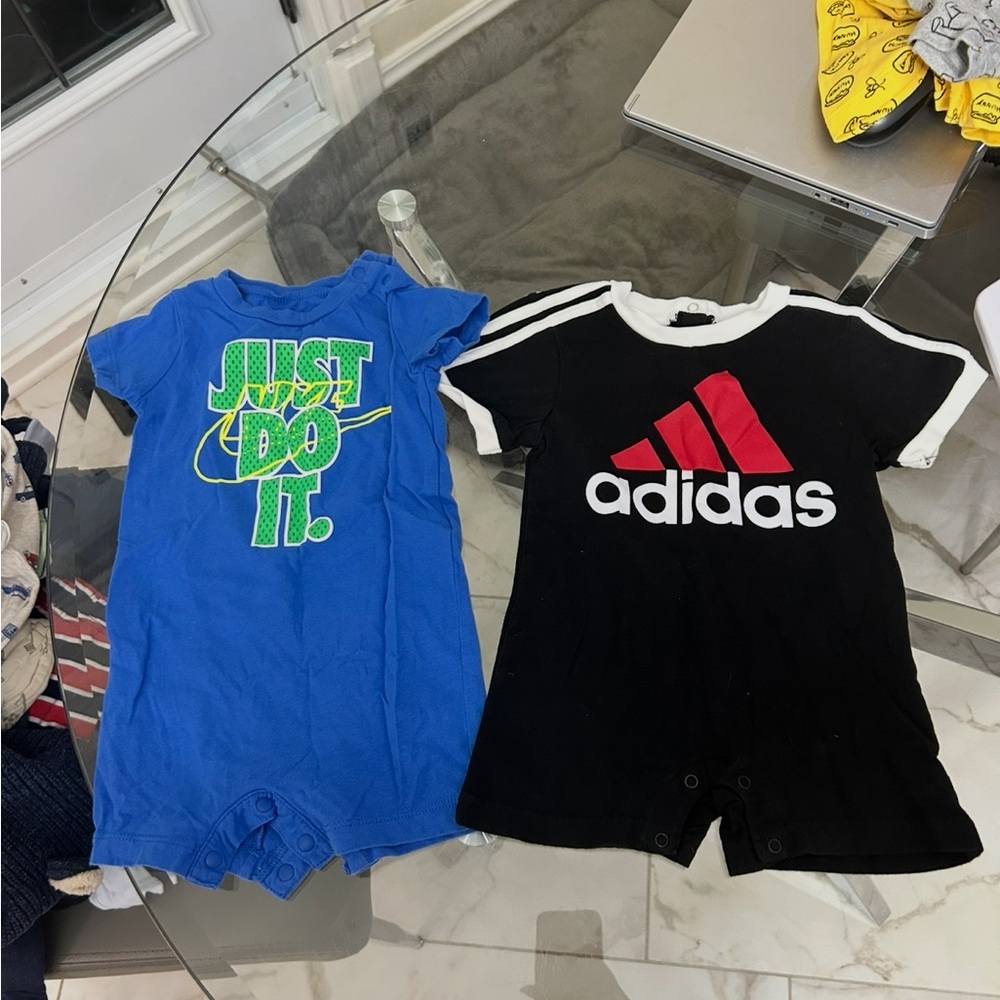 Nike and adidas Romper set 9M